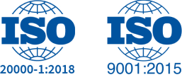 ISO certificates: 20000-1:2018 and 9001:2015